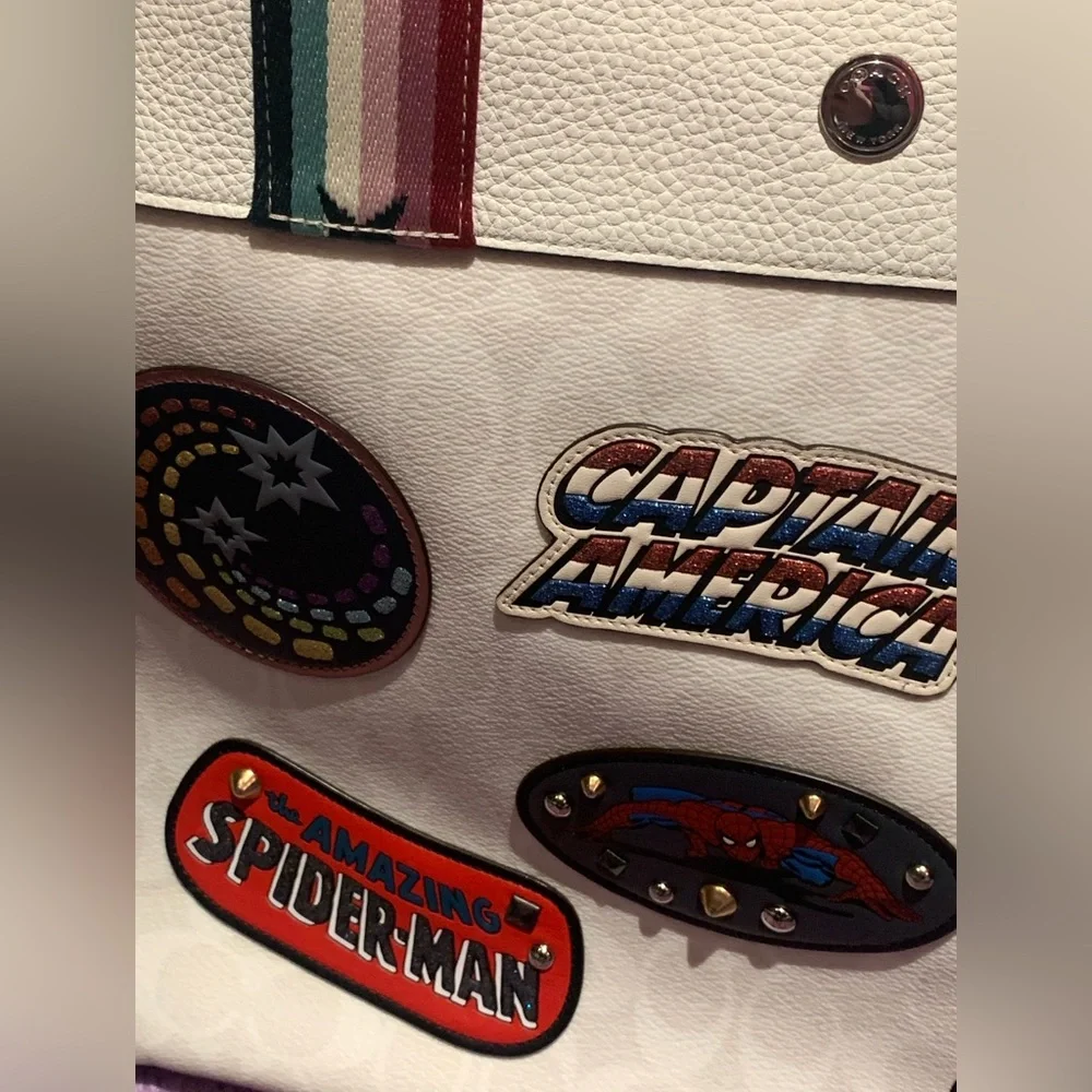 Coach x Marvel Jes Tote in Signature Canvas with Patches - Picture 5 of 16